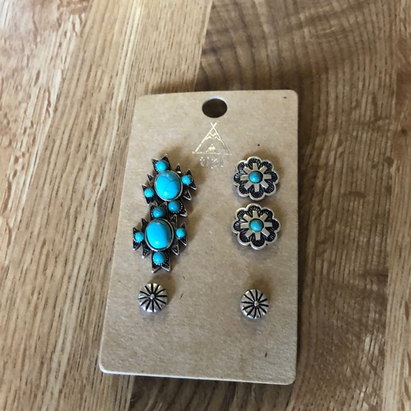 Tipi Jewelry - Tipi New New Mexico Turquoise Tipi Western earrings